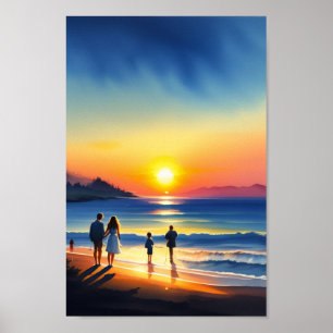 Poster Horário Sunset da Praia da Família