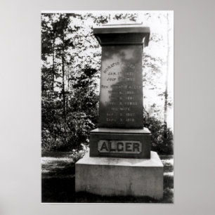 Póster Horatio Alger's grave in Natick, Massachusetts