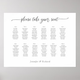 POSTER HORIZONTAL 9 DO GRÁFICO DE ASSENTO DE CASAMENTO