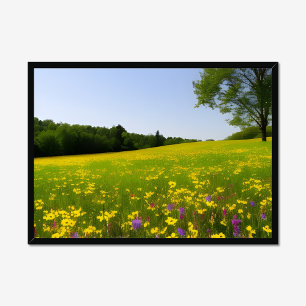 Poster Horizontal da Sombra da Flor Amarela