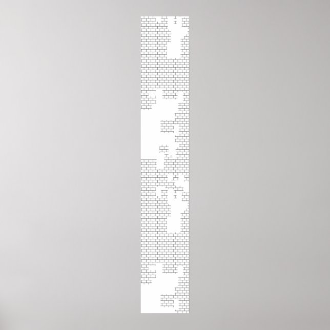 Poster Horizontal, Porcelana, Sinal de Pedestal de Seashe (Frente)