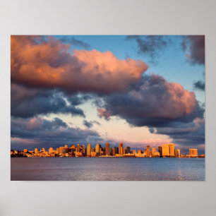 Poster Horizonte da Cidade da Baía de San Diego
