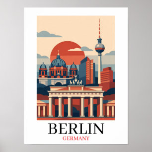 Poster Horizonte da Cidade de Berlim Alemanha – Minimalis