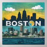 Horizonte da Cidade de Boston, Boston Ma EUA