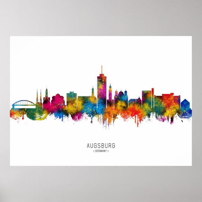 Poster Horizonte de Augsburg Alemanha (Frente)