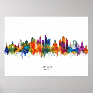 Poster Horizonte de Banguecoque Tailândia
