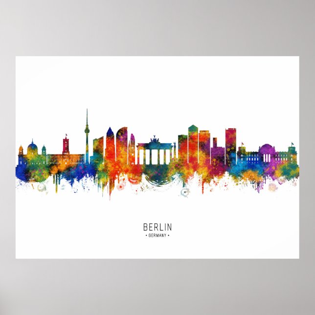 Poster Horizonte de Berlim Alemanha (Frente)