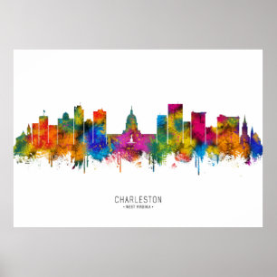 Poster Horizonte de Charleston West Virginia