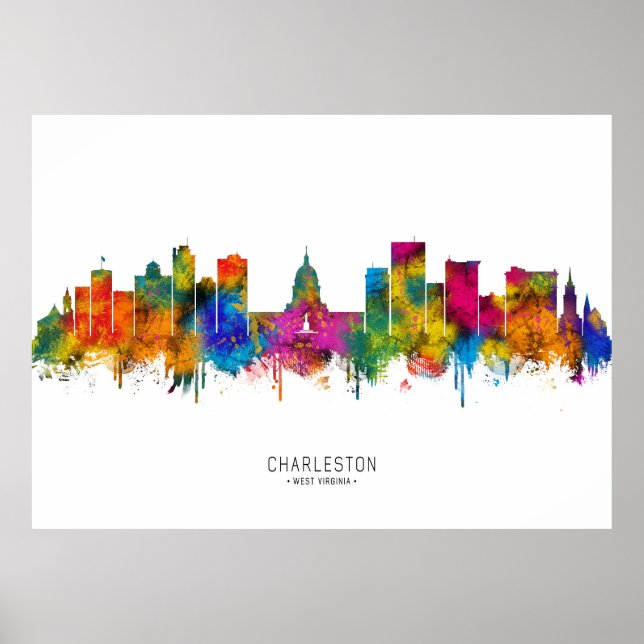 Poster Horizonte de Charleston West Virginia (Frente)