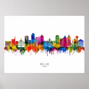 Poster Horizonte de Dallas Texas