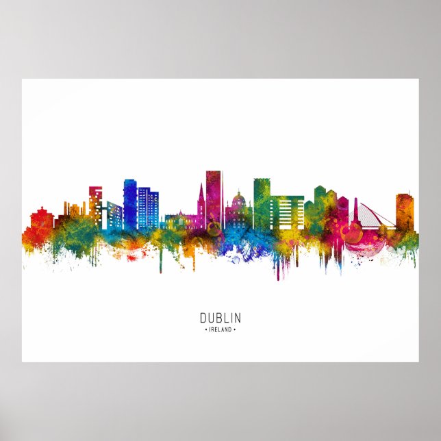 Poster Horizonte de Dublim Irlanda (Frente)