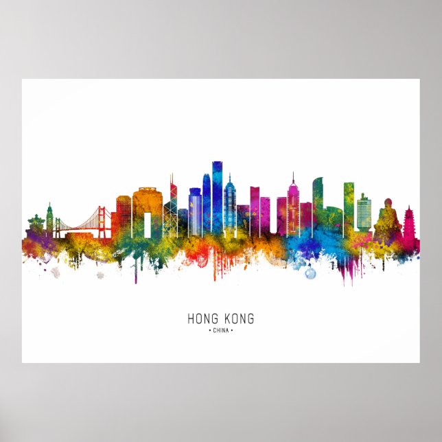 Poster Horizonte de Hong Kong China (Frente)