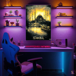Poster Horizonte de Istambul - Arte Monocromática a Carvã