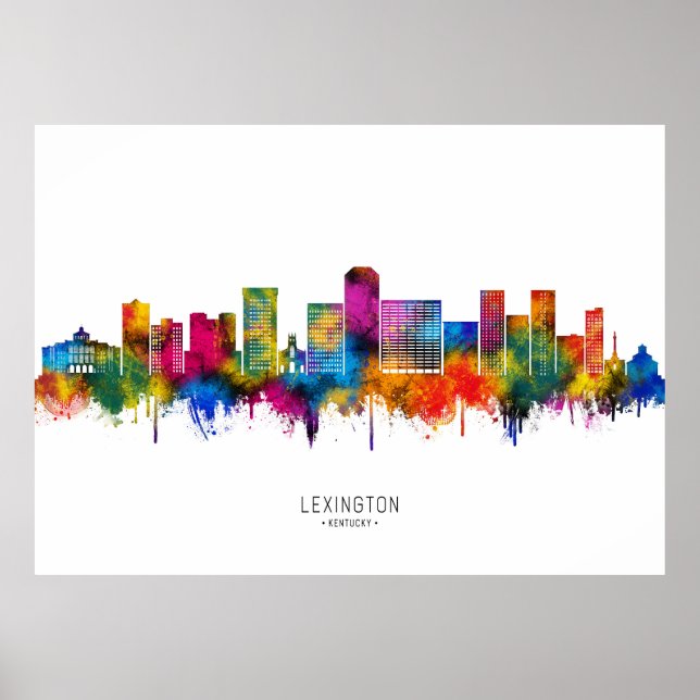 Poster Horizonte de Lexington Kentucky (Frente)