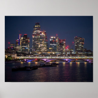 Poster Horizonte de Londres à Noite