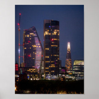 Poster Horizonte de Londres à Noite