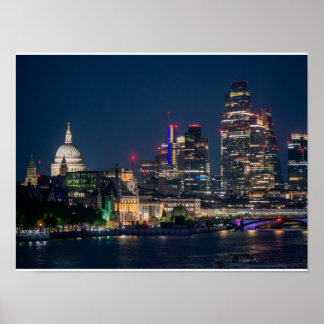 Poster Horizonte de Londres à Noite