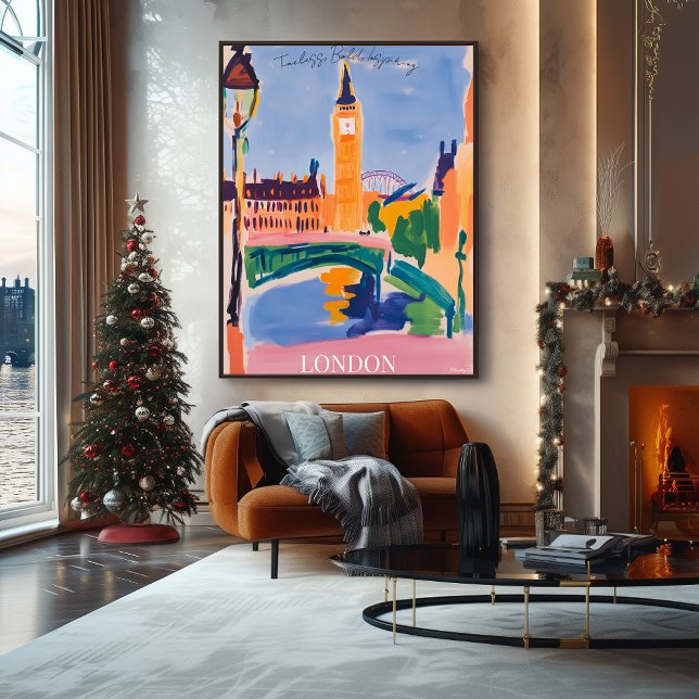 Poster Horizonte de Londres com Arquitetura Icônica em Fa (Criador carregado)