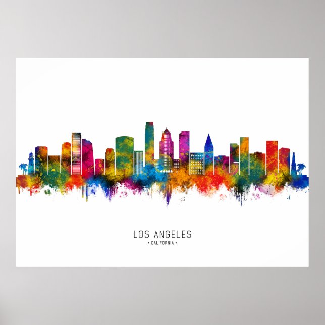 Poster Horizonte de Los Angeles Califórnia (Frente)