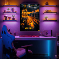 Horizonte de Madrid - Arte Monocromático a Carvão