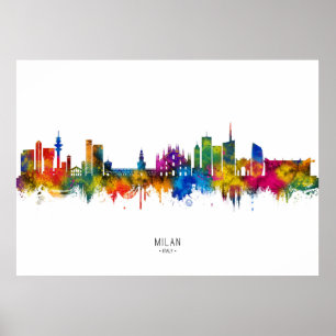 Poster Horizonte de Milão Itália