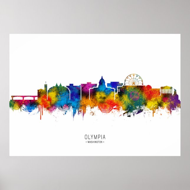Poster Horizonte de Olympia Washington (Frente)