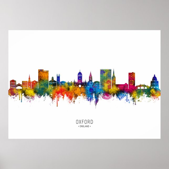 Poster Horizonte de Oxford, Inglaterra (Frente)