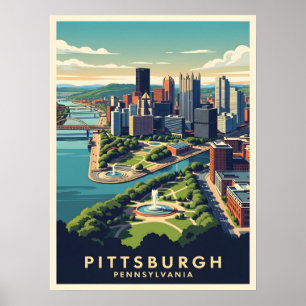Poster Horizonte de Pittsburgh, Pensilvânia