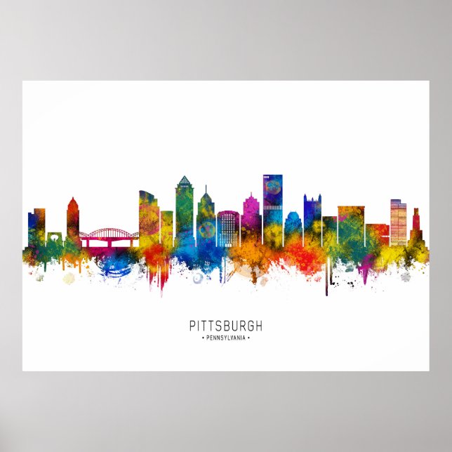 Poster Horizonte de Pittsburgh Pensilvânia (Frente)