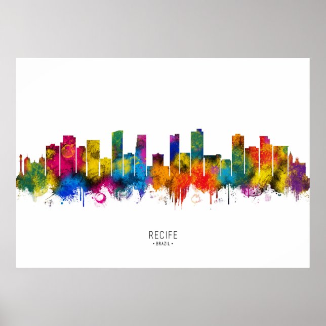 Poster Horizonte de Recife Brasil (Frente)