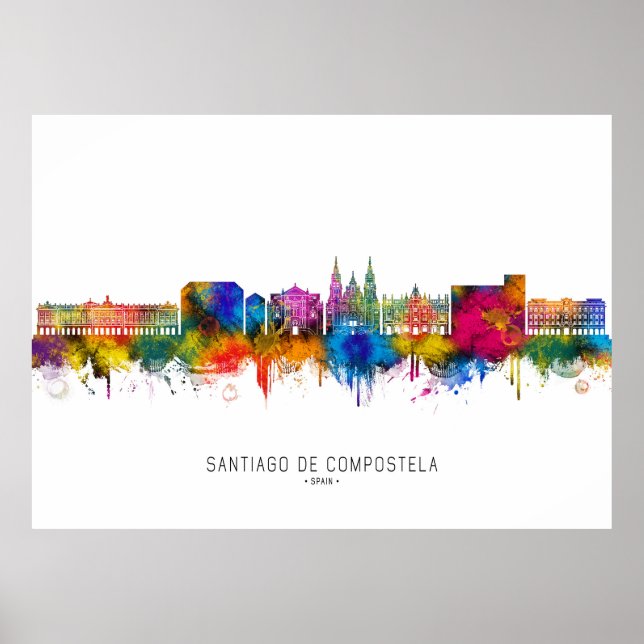 Poster Horizonte de Santiago de Compostela Espanha (Frente)