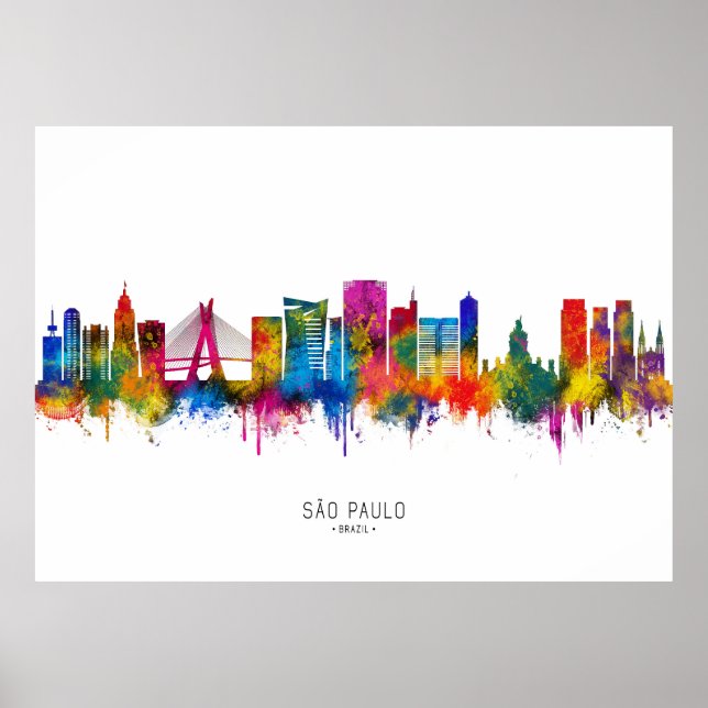 Poster Horizonte de São Paulo Brasil (Frente)
