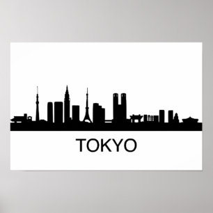 Poster Horizonte de Tóquio no Japão - Horizonte de Tóquio