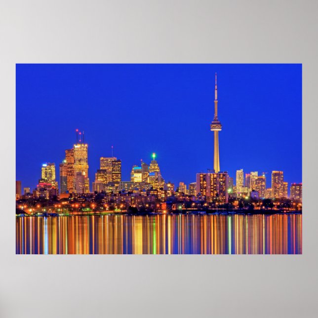 Poster Horizonte de Toronto à noite (Frente)