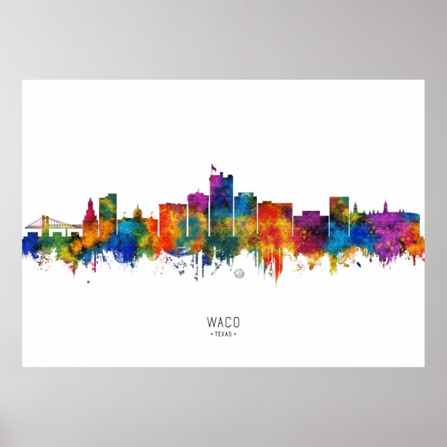 Poster Horizonte de Waco Texas (Frente)