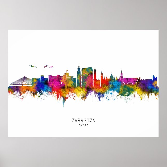 Poster Horizonte de Zaragoza Espanha (Frente)