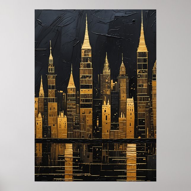 Poster Horizonte Dourado da Meia-Noite (Frente)