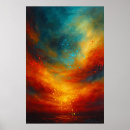 Poster Horizonte Emberwake Abstrato