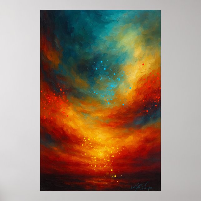Poster Horizonte Emberwake Abstrato (Frente)