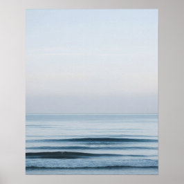 Poster Horizonte Mínimo do Oceano Calmo Arte de Parede