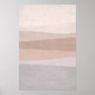 Poster Horizonte Moderno Minimalista Abstrato Neutro em D