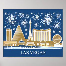 Poster Horizonte Personalizado da Faixa de Las Vegas Pais