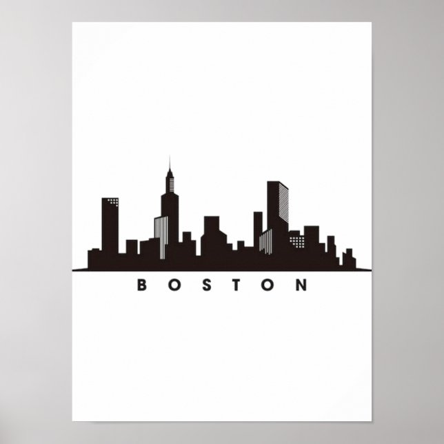 Poster Horizonte urbano da cidade de Boston, horizonte de (Frente)