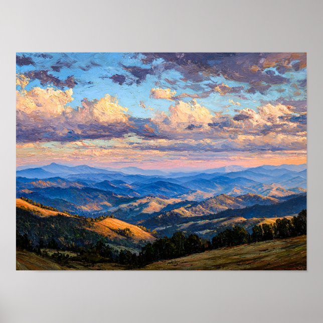 Poster Horizontes Azuis Infinitos (Frente)