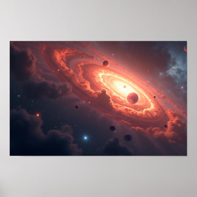Poster Horizontes do Multiverso em 8K: Via Láctea e Dimen (Frente)