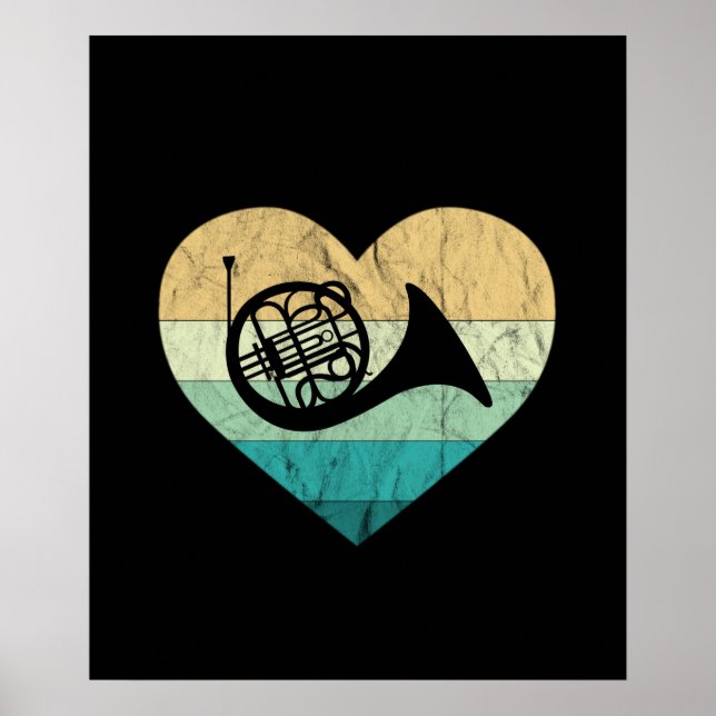 Poster Horn Player Loves Horn French Horn (Frente)