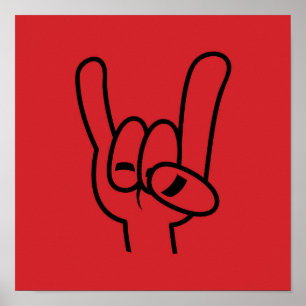 Poster Hornos Diabos de Metal Grosso Linha Preta