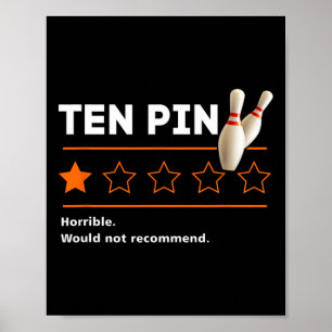 Poster Horrível De Revisão De Uma Estrela De Dez Pinos Nã