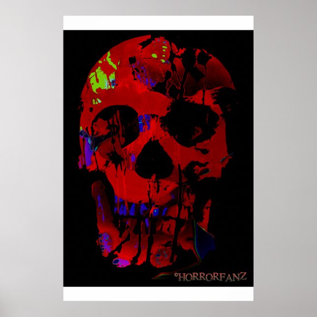 Póster Horrofanz Abstrato Skull (Frente)