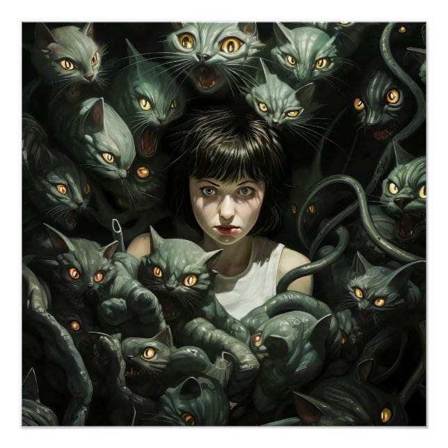 Póster Horror Cat Nightmare (Frente)